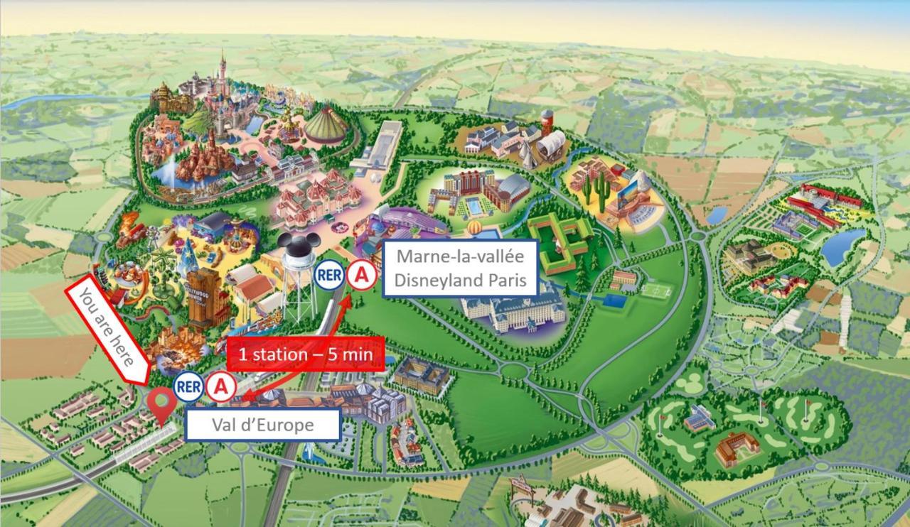 Studio Art - Shopping Center And Train Station 500M - Disneyland Paris 5Min Montévrain Exteriör bild